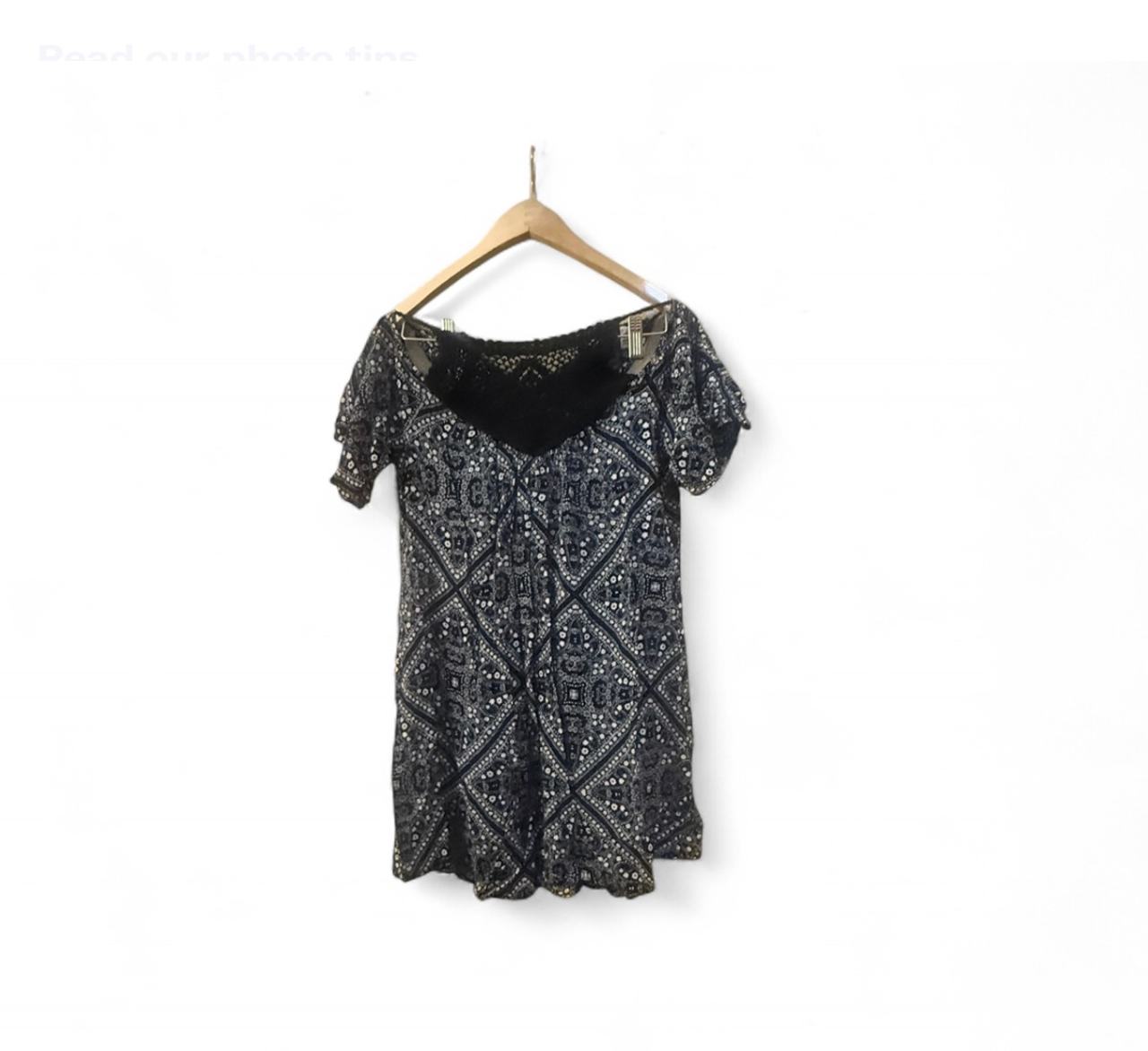 Off-Shoulder Printed Dress