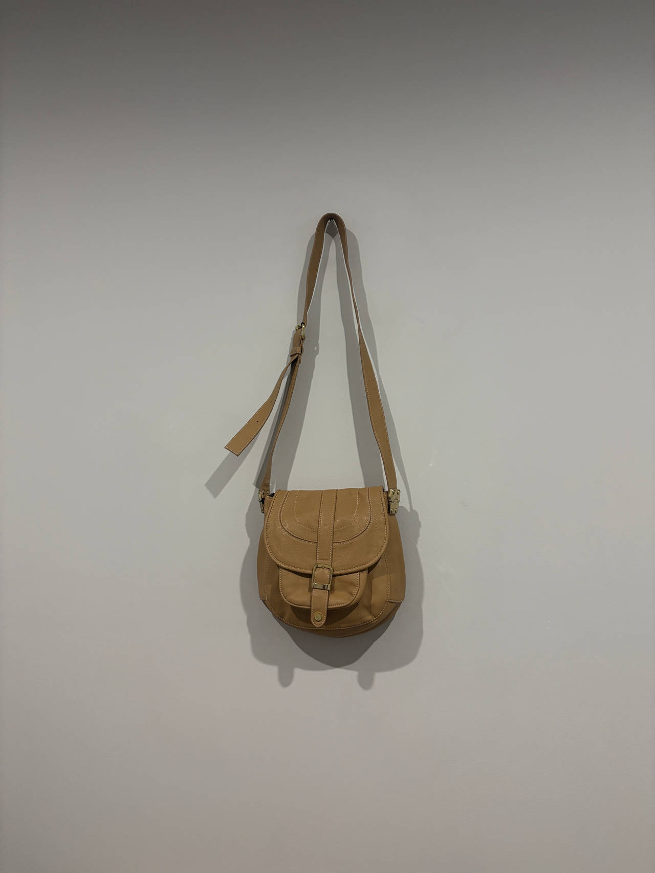 Tan Leather Crossbody Bag