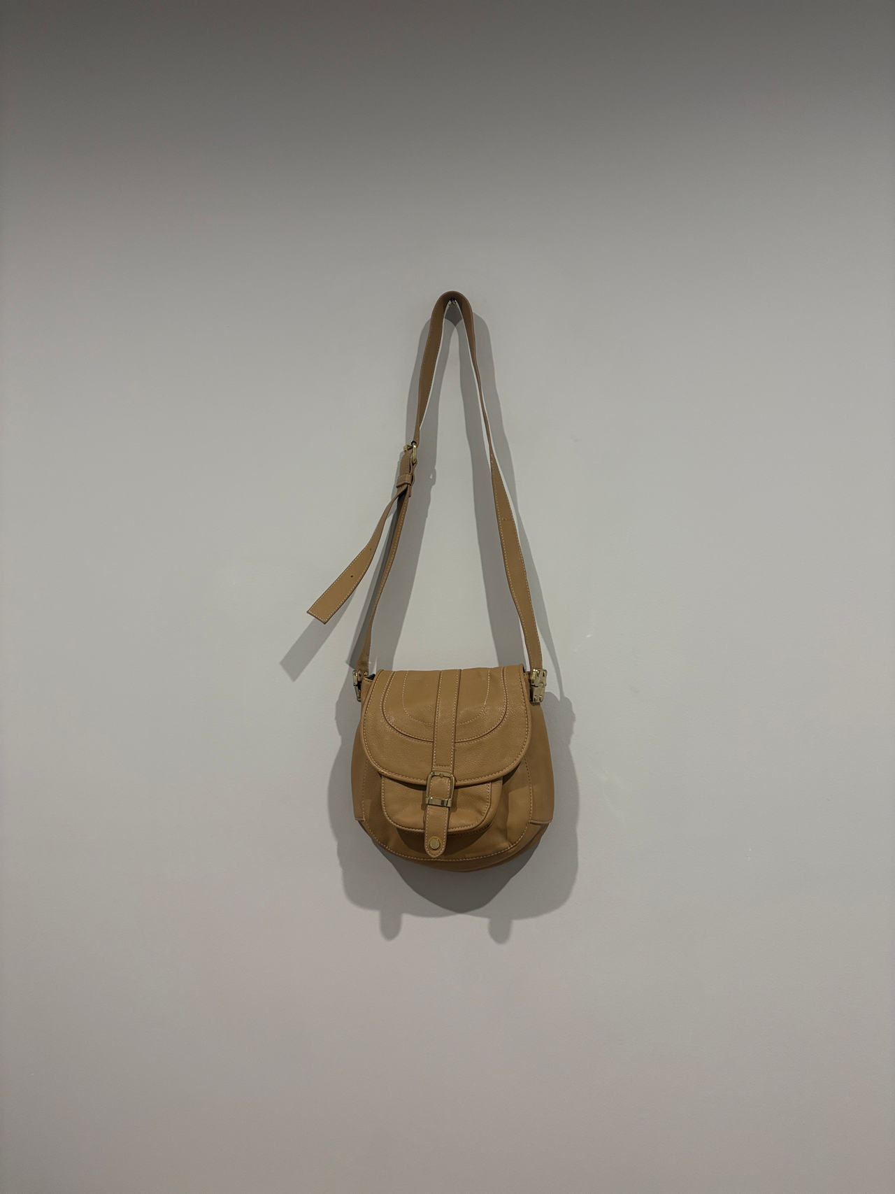 Tan Leather Crossbody Bag
