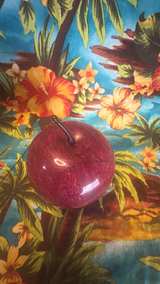 Vintage Red Alabaster Stone Apple Paperweight - Image 5