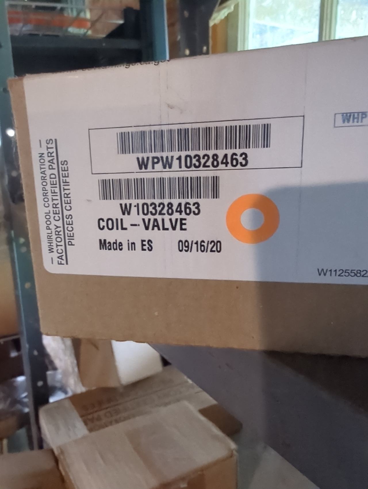 Whirlpool WPW10328463 Coil-Valve