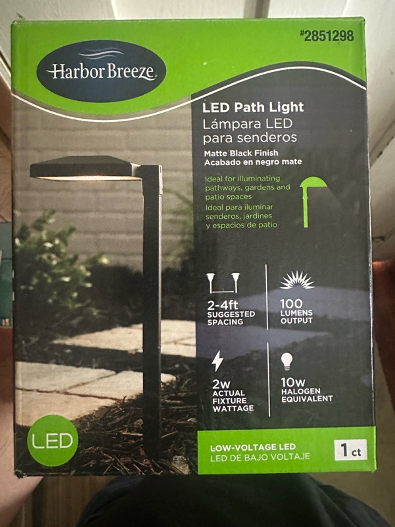 Harbor Breeze Black Low Voltage Integrated LED Path Light