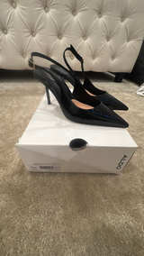 ALDO Black Patent Slingback Heels - Image 3