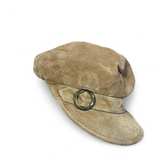 Suede Newsboy Cap with Ring Detail - Image 2