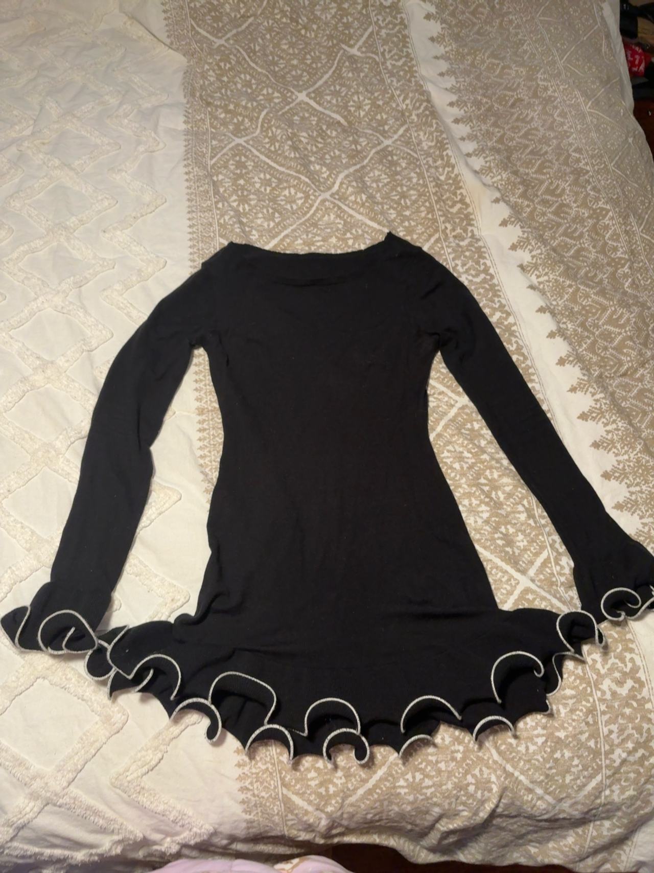 YAYAOAYAY Women Y2K Knit Mini Dress Contrast Trim