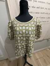 Solitaire Olive & Cream Crochet Blouse - Image 1