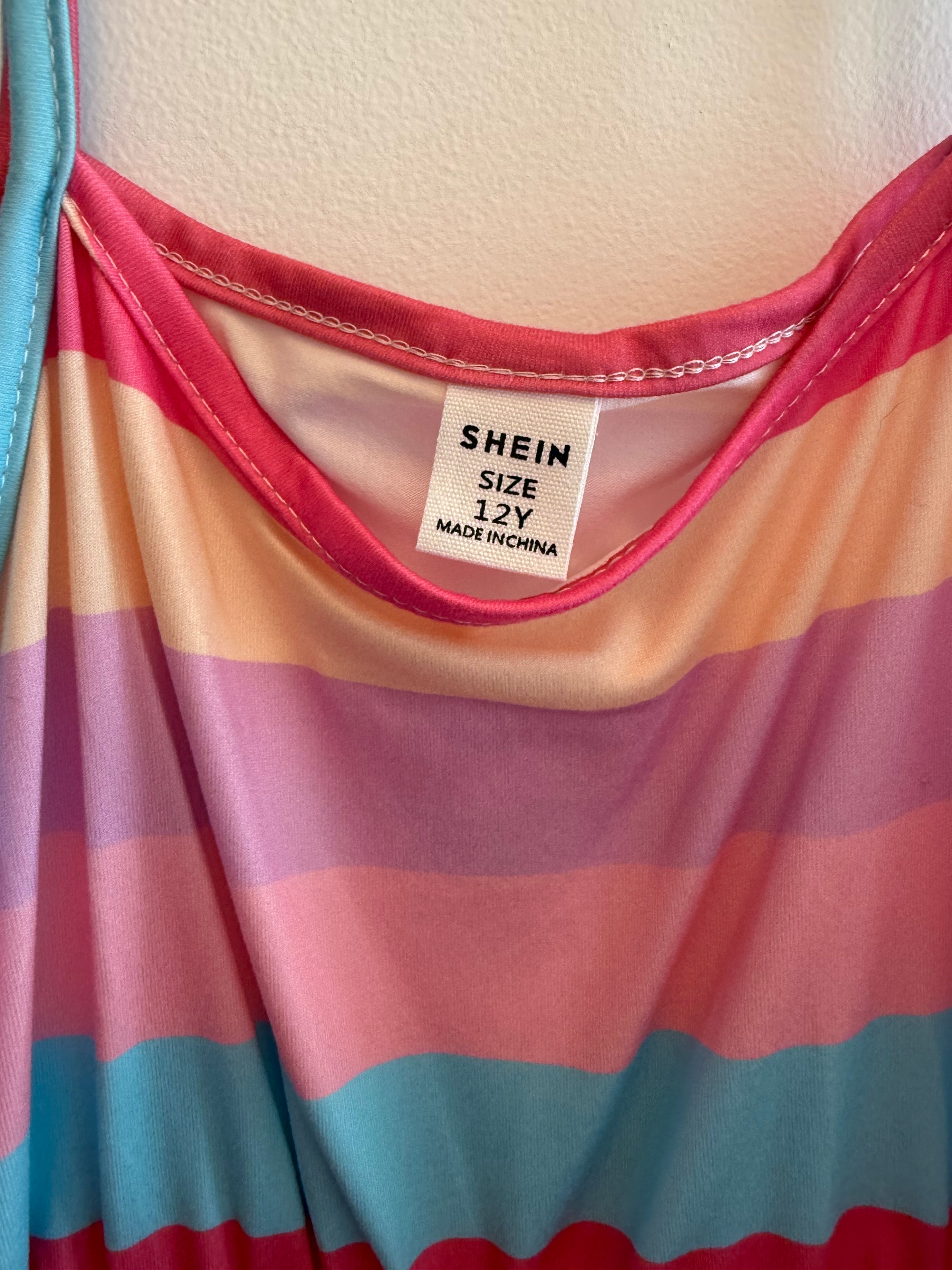 SHEIN Girls Colorful Striped Cami Dress - Image 2