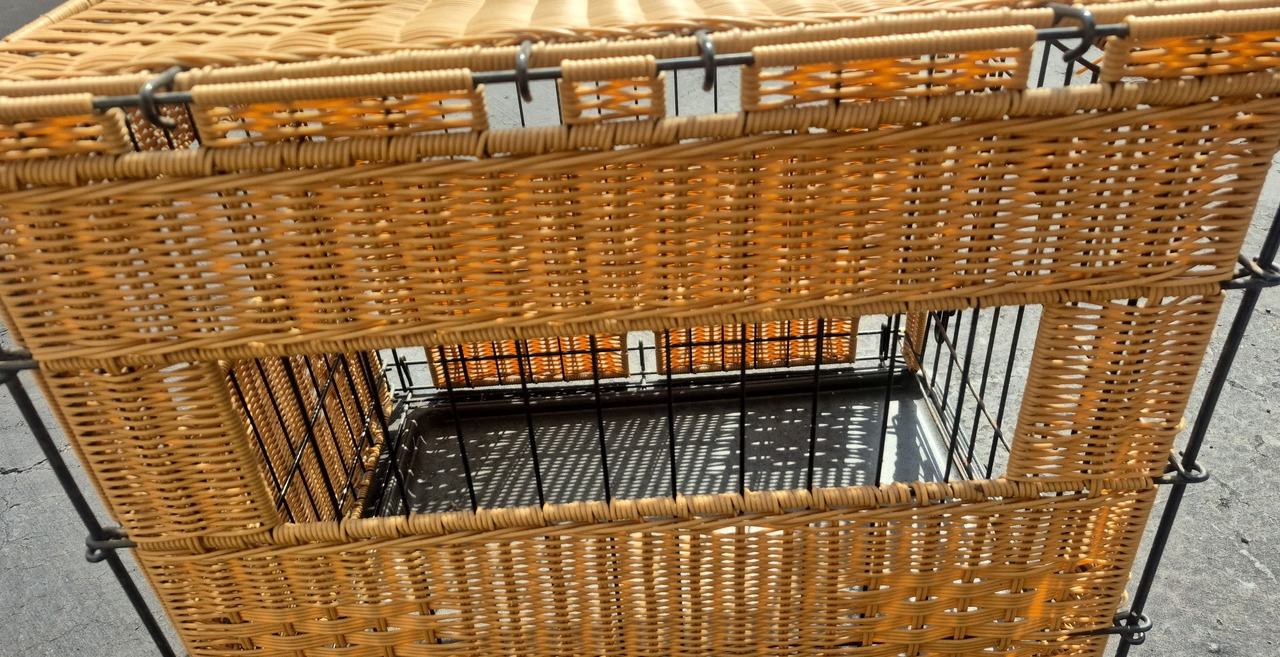 Wicker Pet Crate Cover