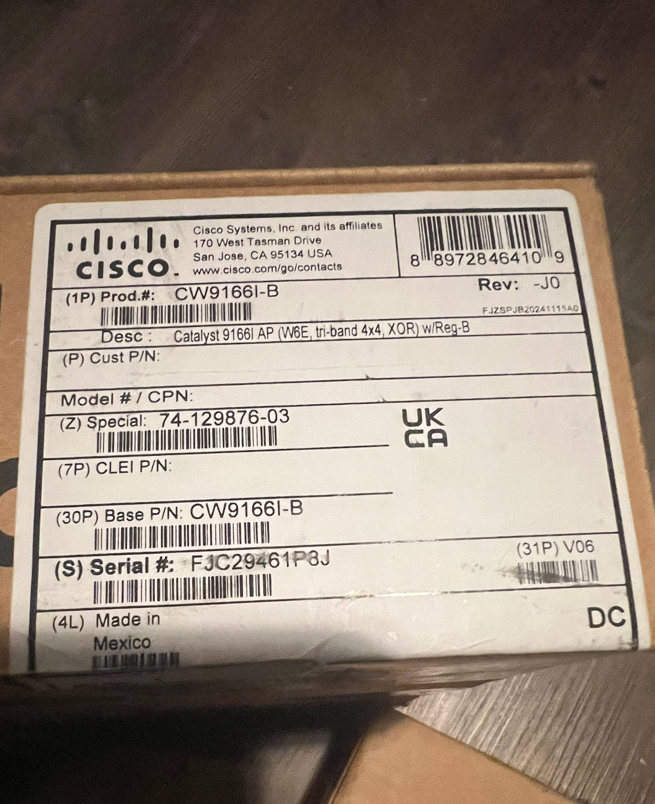 Cisco Catalyst 9166I Access Point