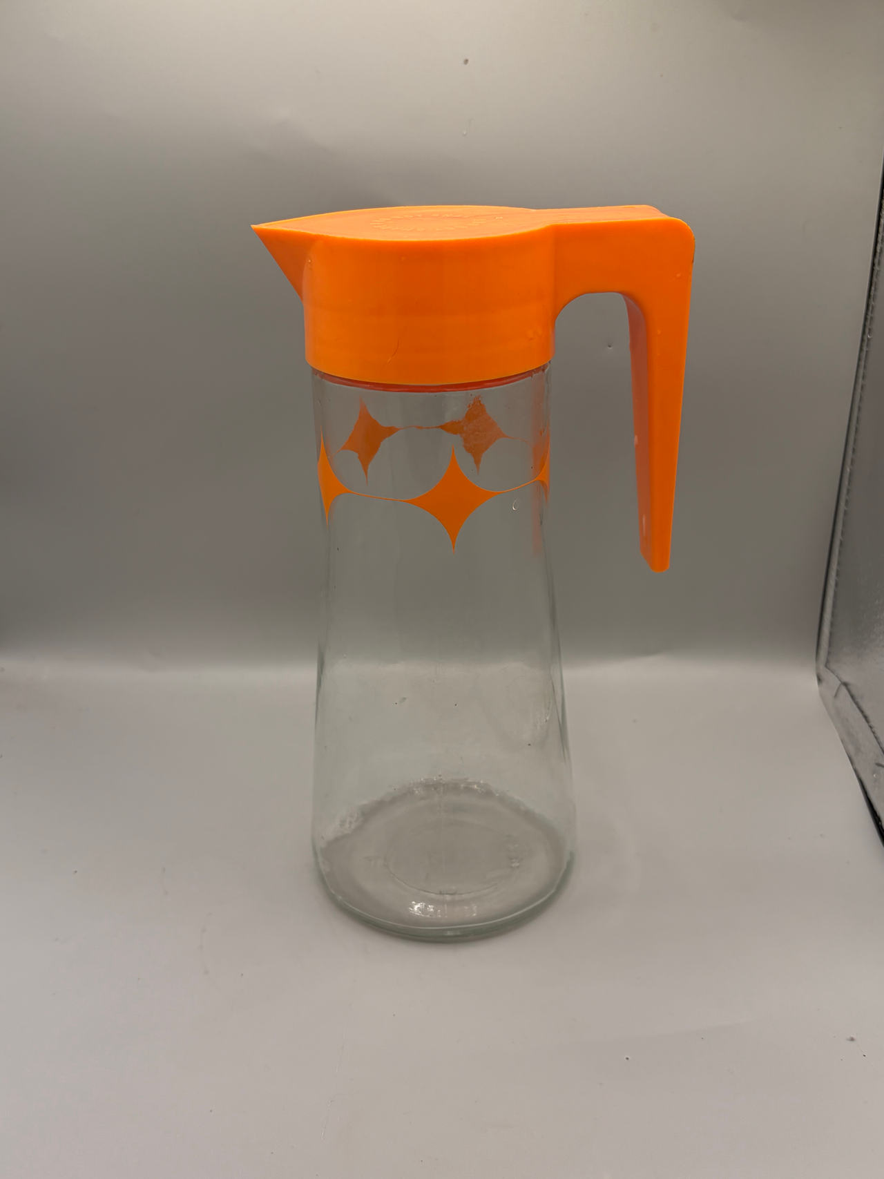 Vintage Pyrex Orange Starburst Juice Carafe