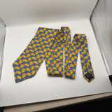 V2 by Gianni Versace Yellow Fish Silk Tie - Image 2