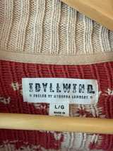 NWT IDYLLWIND MIRANDA LAMBERT Size L CARDIGAN Wrap FRINGE Bronco Rust/Tan - Image 3