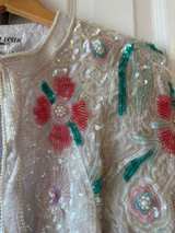 JOAN LESLIE EVENINGS Vintage Pastel Beaded Sequin Jacket - Image 5