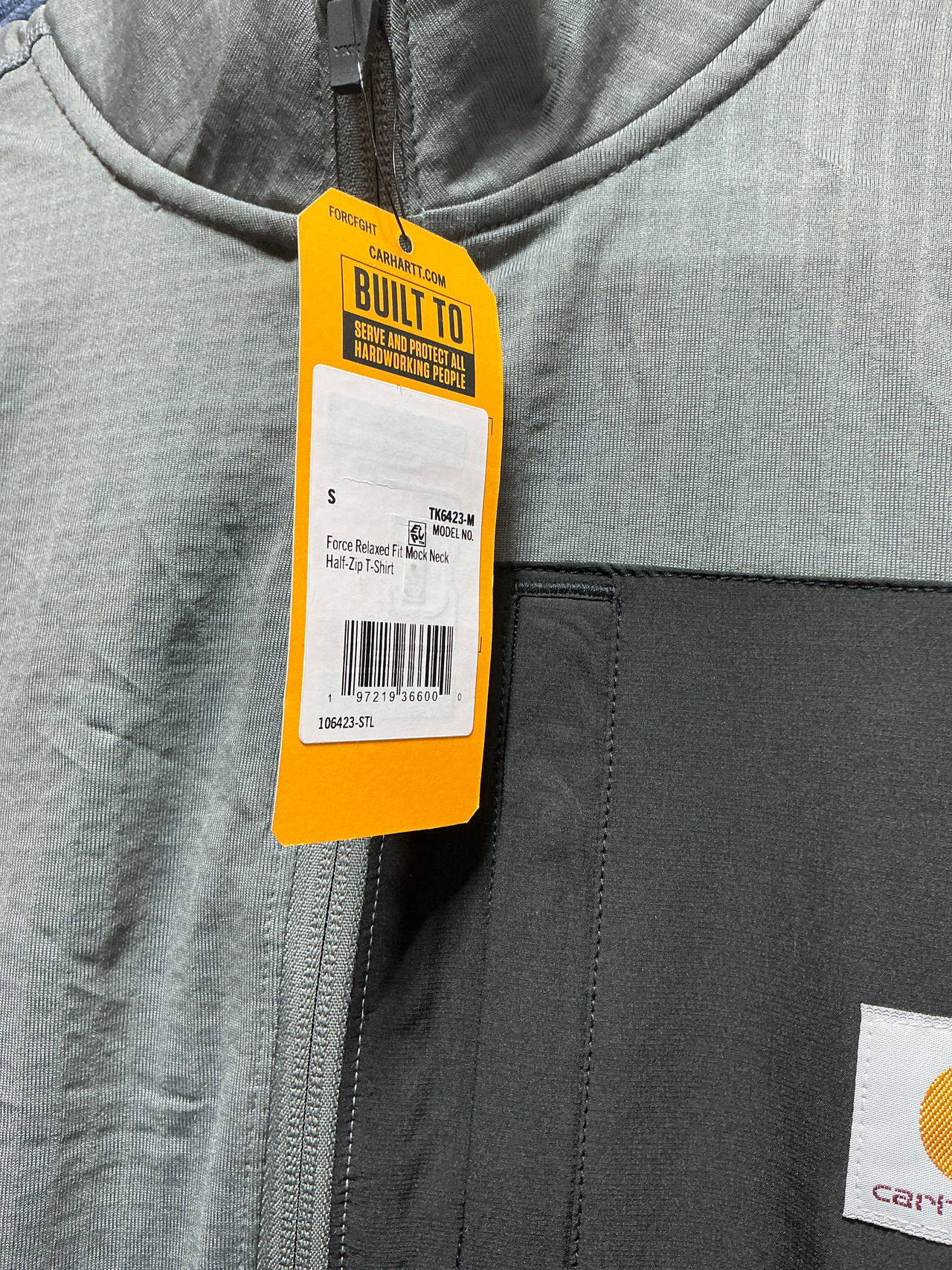 Carhartt Force Relaxed Fit Mock Neck Half-Zip T-Shirt