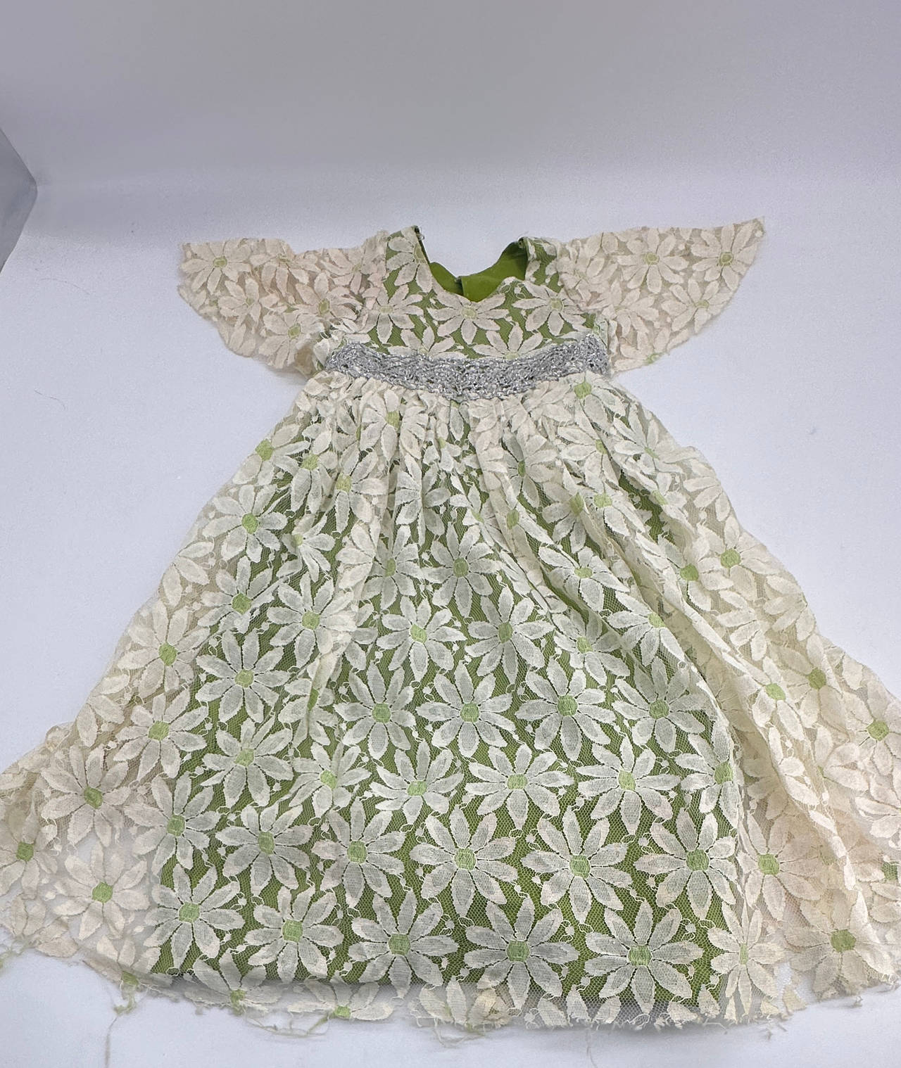 Girls Daisy Lace Flutter Sleeve Maxi Dress