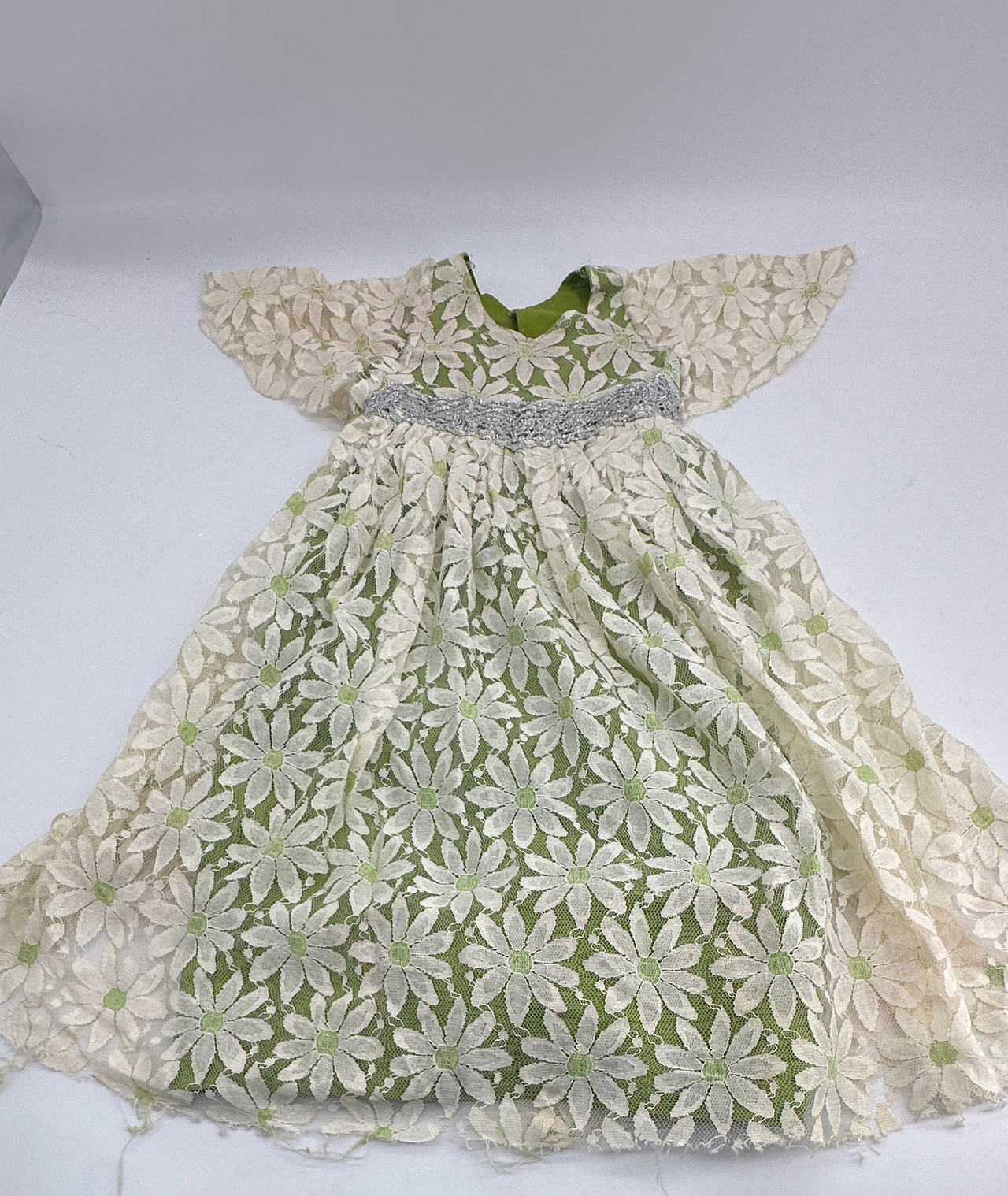 Girls Daisy Lace Flutter Sleeve Maxi Dress