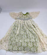 Girls Daisy Lace Flutter Sleeve Maxi Dress - Image 1