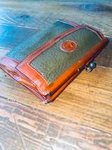 Dooney & Bourke Green Pebbled Leather Tri-Fold Wallet - Image 7