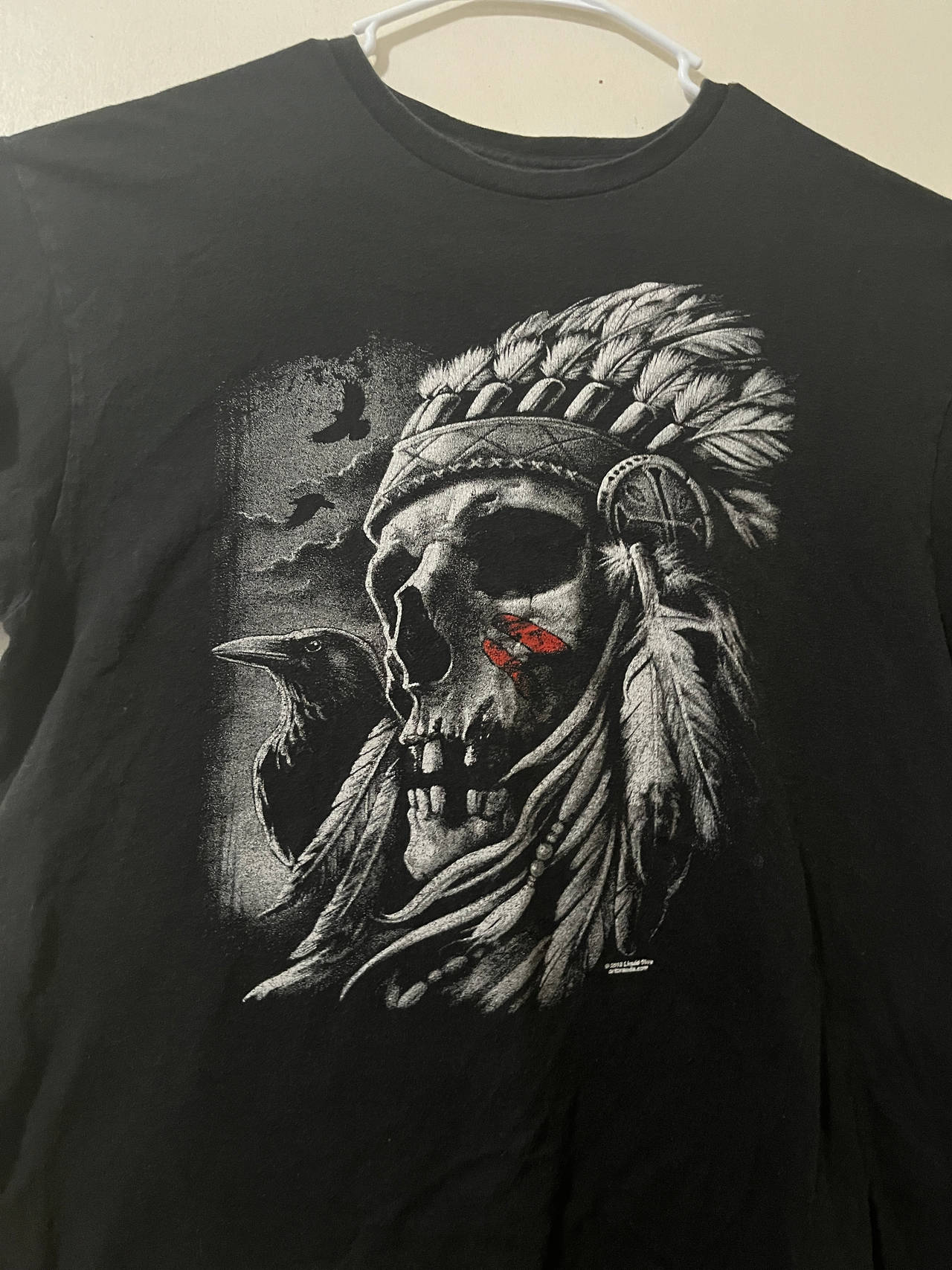 Liquid Blue - Skull Native Headdress T-Shirt (Large)