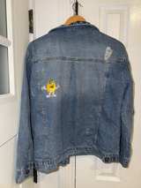 Yellow Peanut M&M Planet Mars Vintage Blue Denim Jacket Highway Jeans Large - Image 6