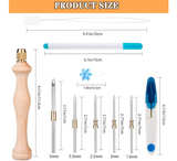 Punch Needle Kit with Storage Box,Adjustable Punch Needle Tool with1.6mm Blue - Image 2