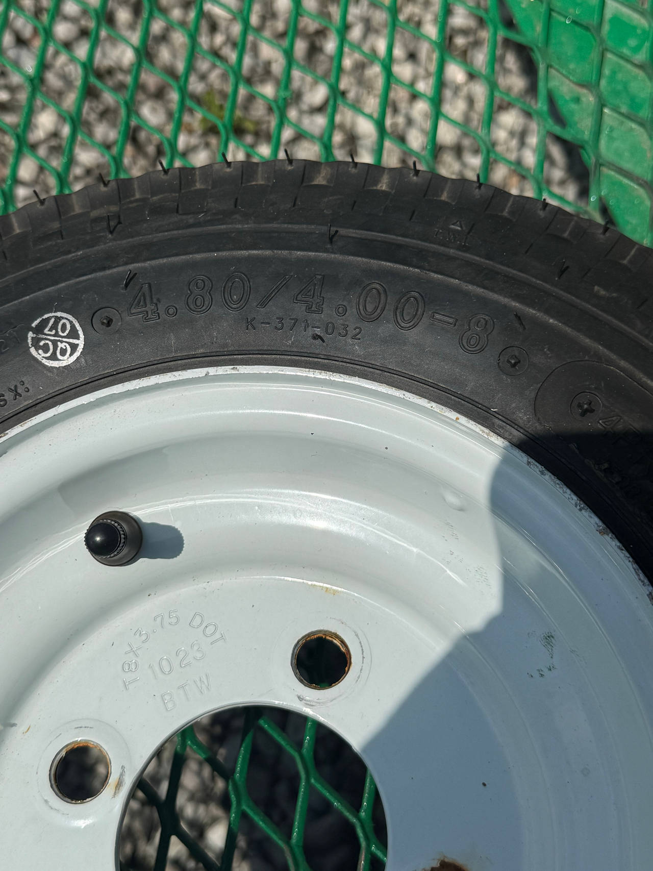 Pair of Kenda 4.80/4.00-8 Trailer Tire and Wheel Assemblies