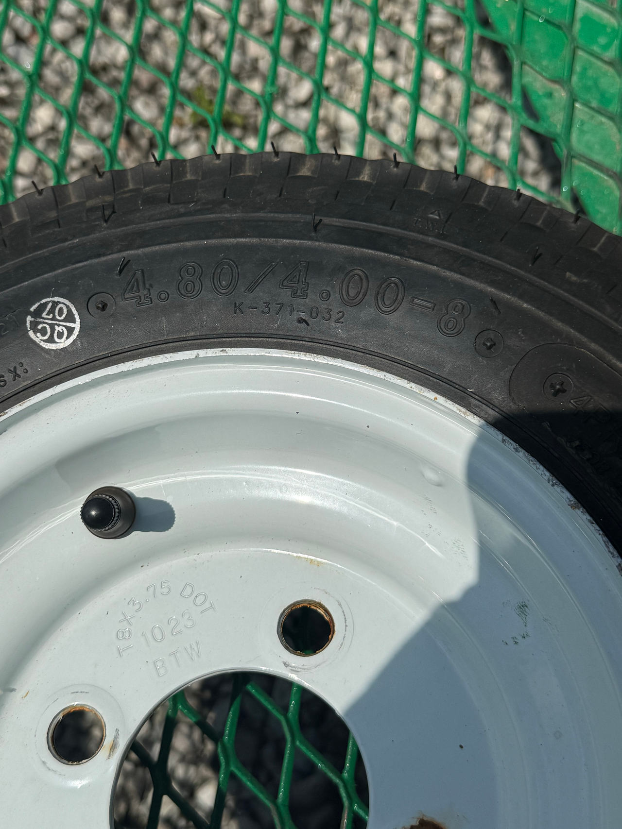 Pair of Kenda 4.80/4.00-8 Trailer Tire and Wheel Assemblies