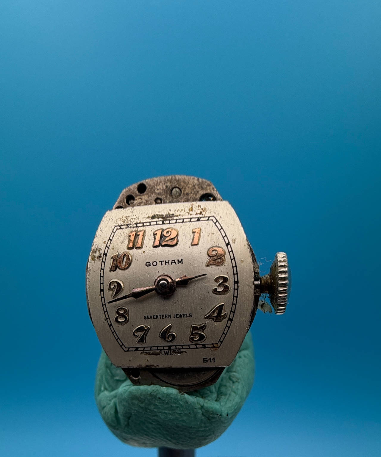 Gotham 17 Jewel Vintage Watch Movement with signed dial and hands