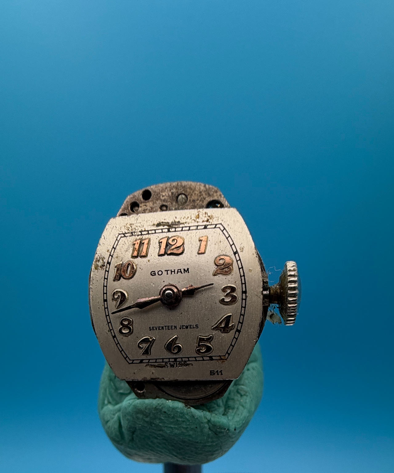 Gotham 17 Jewel Vintage Watch Movement with signed dial and hands