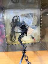 Black Beaded Chandelier Hanging Lamp Gothic Vintage Style Crystal Accent Light - Image 2