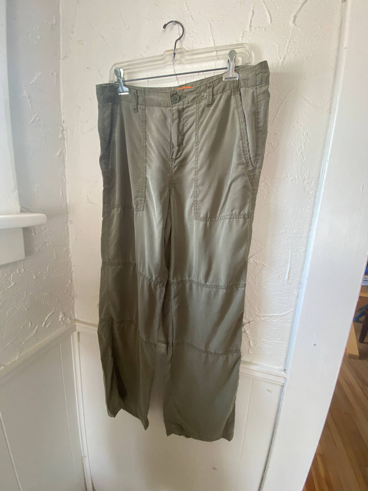 Joe Fresh Green Super Soft Wide-Leg Pants 10