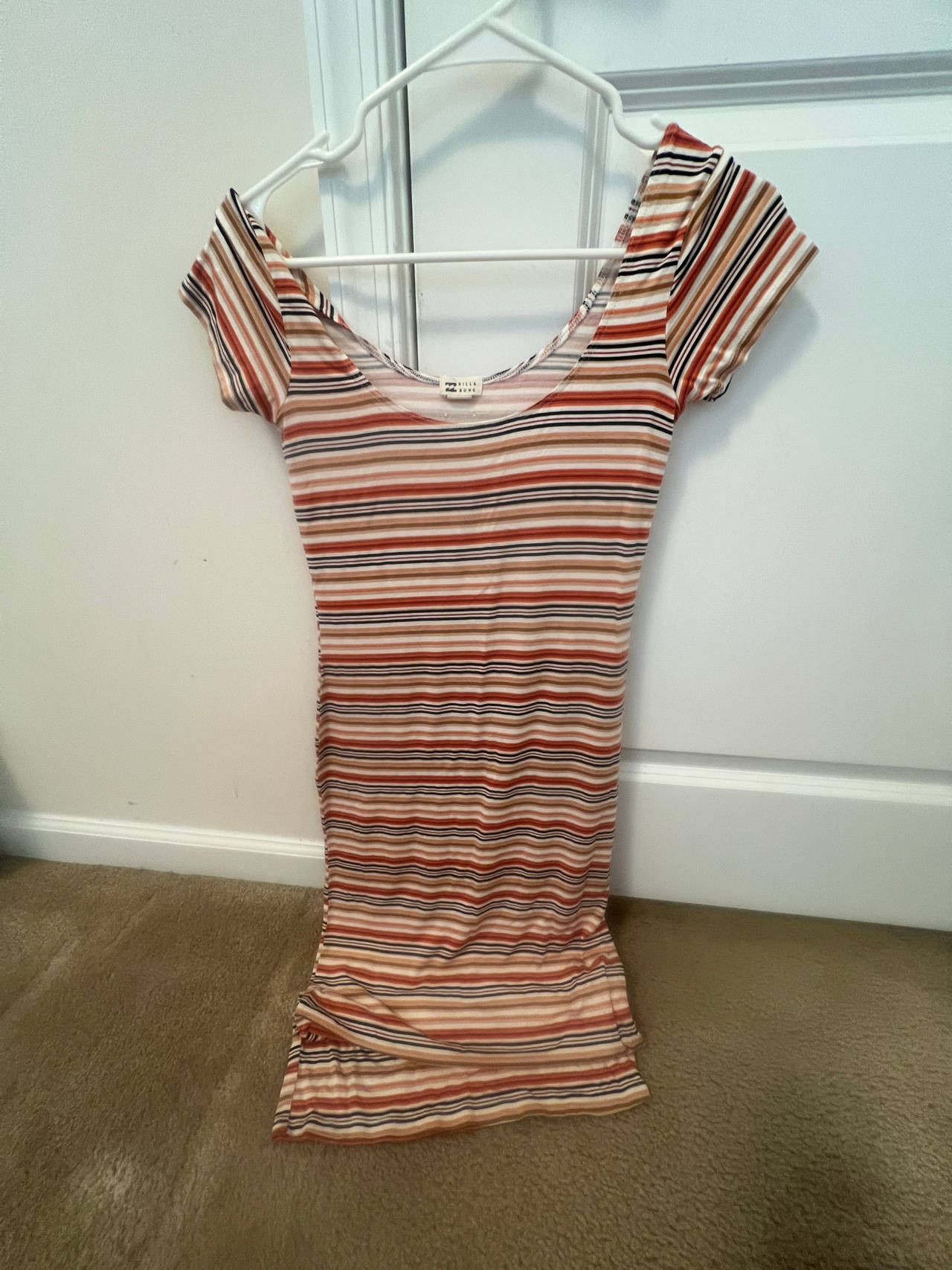 striped bodycon dress