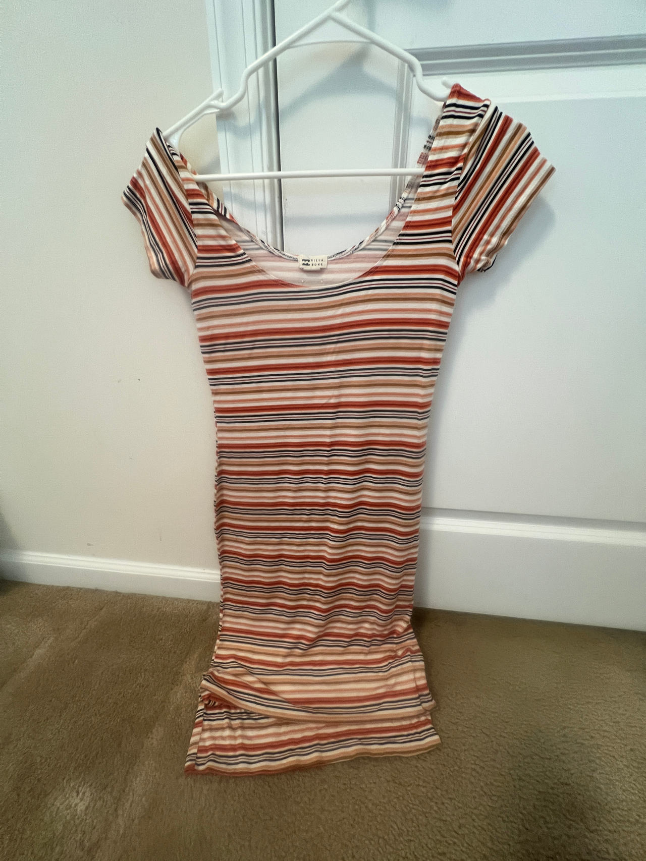 striped bodycon dress