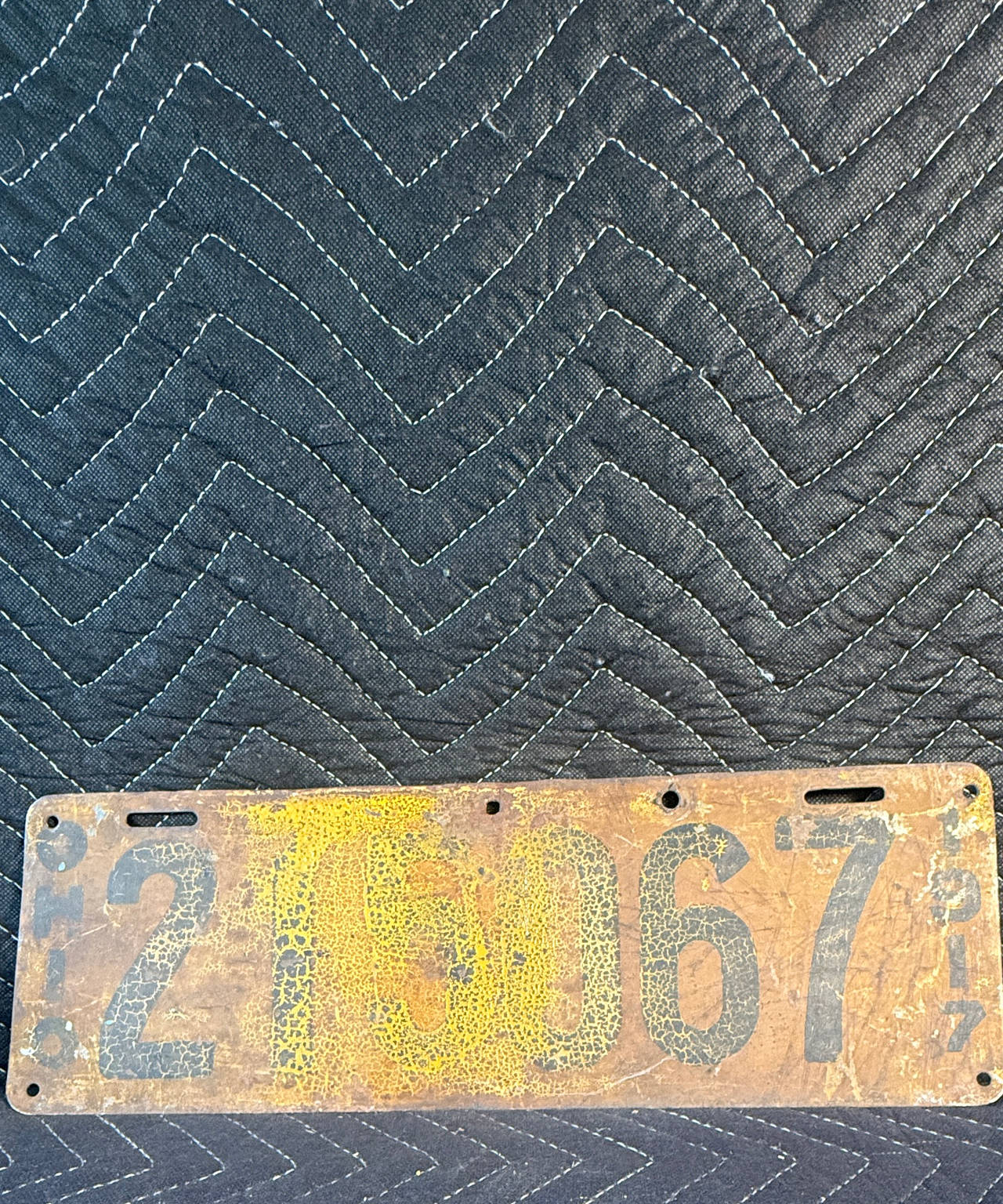 1917 Ohio License Plate