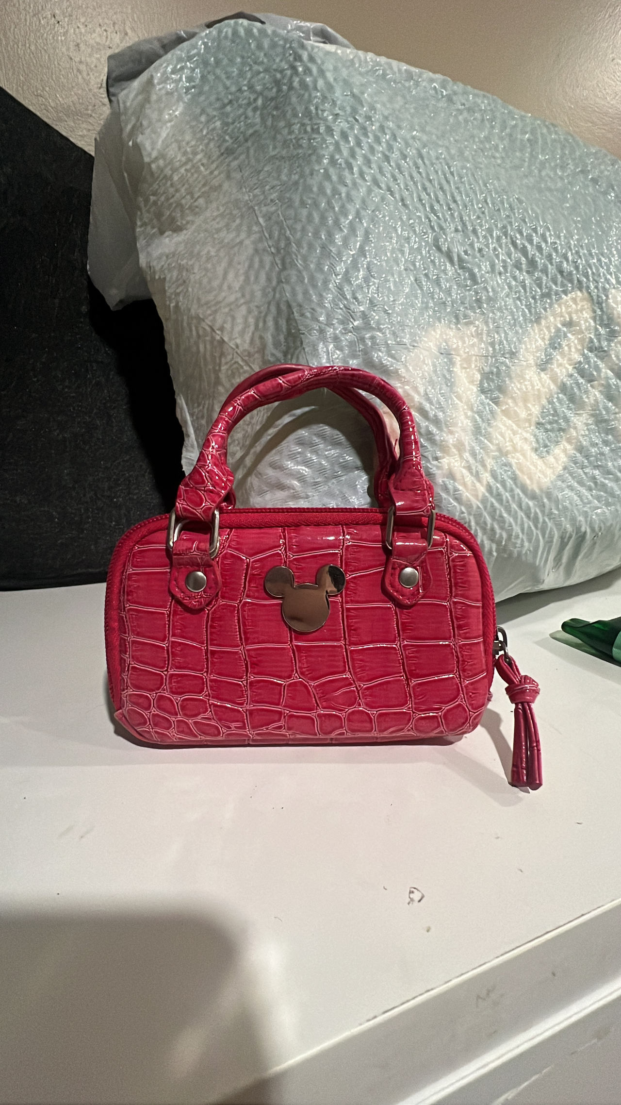 Disney Mickey Mouse Croc-Embossed Mini Satchel