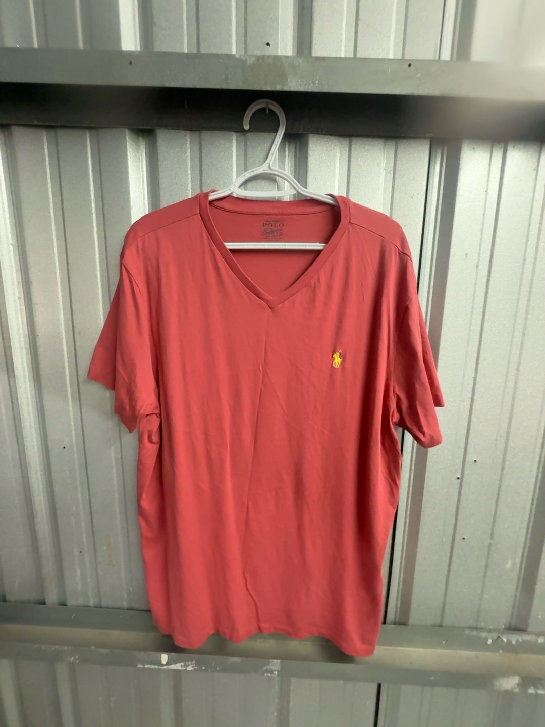 Ralph Lauren Polo V-Neck T-Shirt Red XL