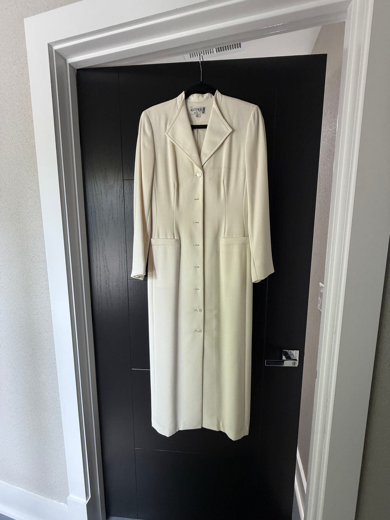 Vintage White Long Coat Dress