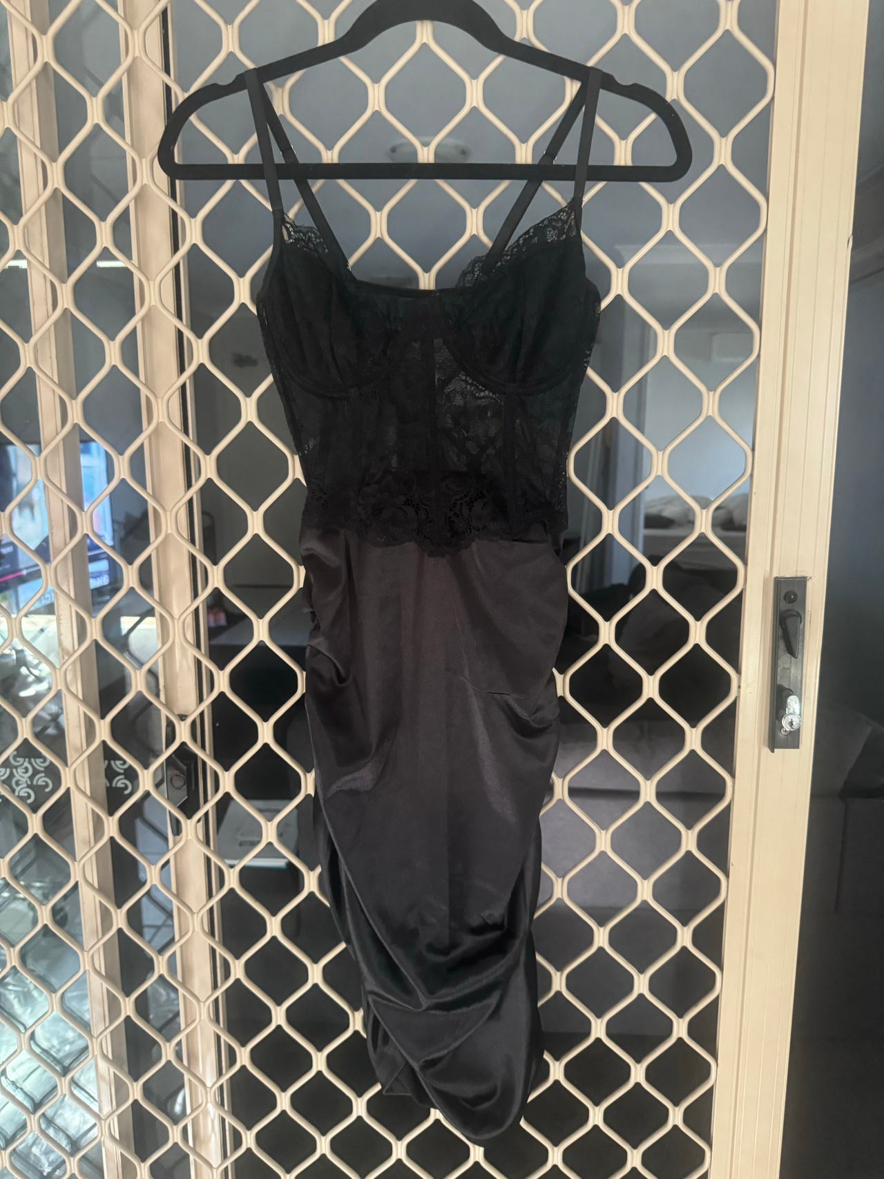 Black Lace Slip Dress