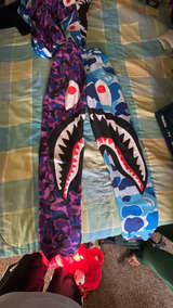 Bape Shark Full Zip Hoodie w/ match bape pants  - Image 2