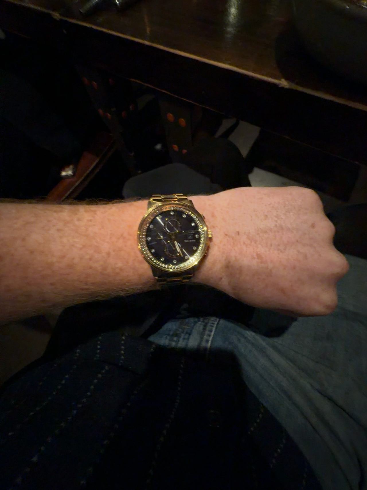Citizen Eco-Drive Nighthawk Gold-Tone Chronograph Watch