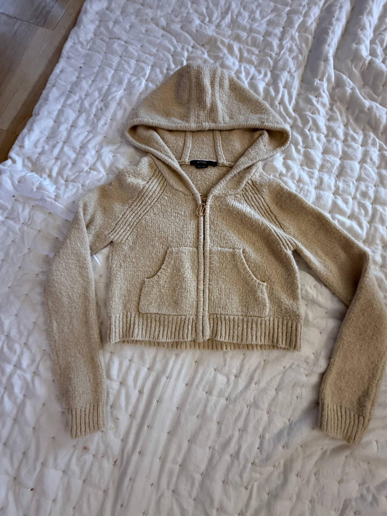 Vertigo Cropped Zip-Up Hoodie