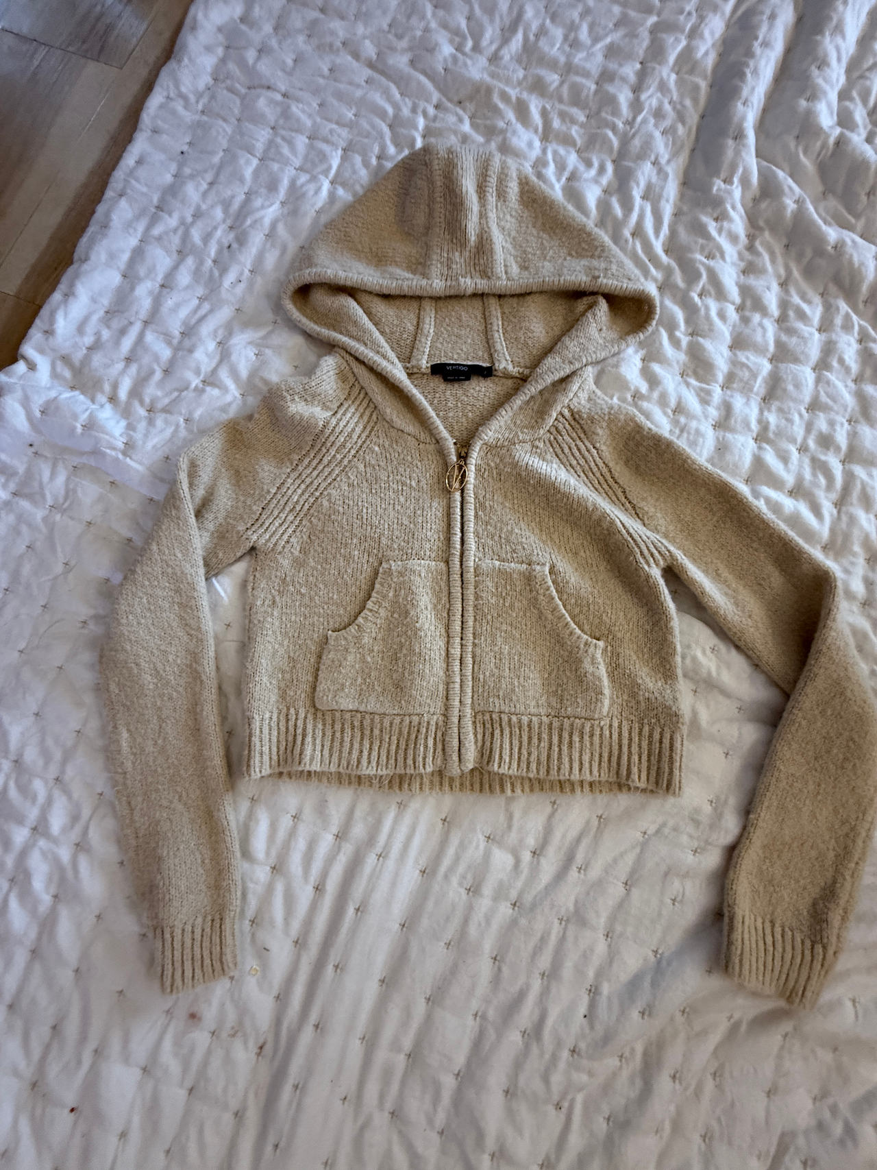 Vertigo Cropped Zip-Up Hoodie
