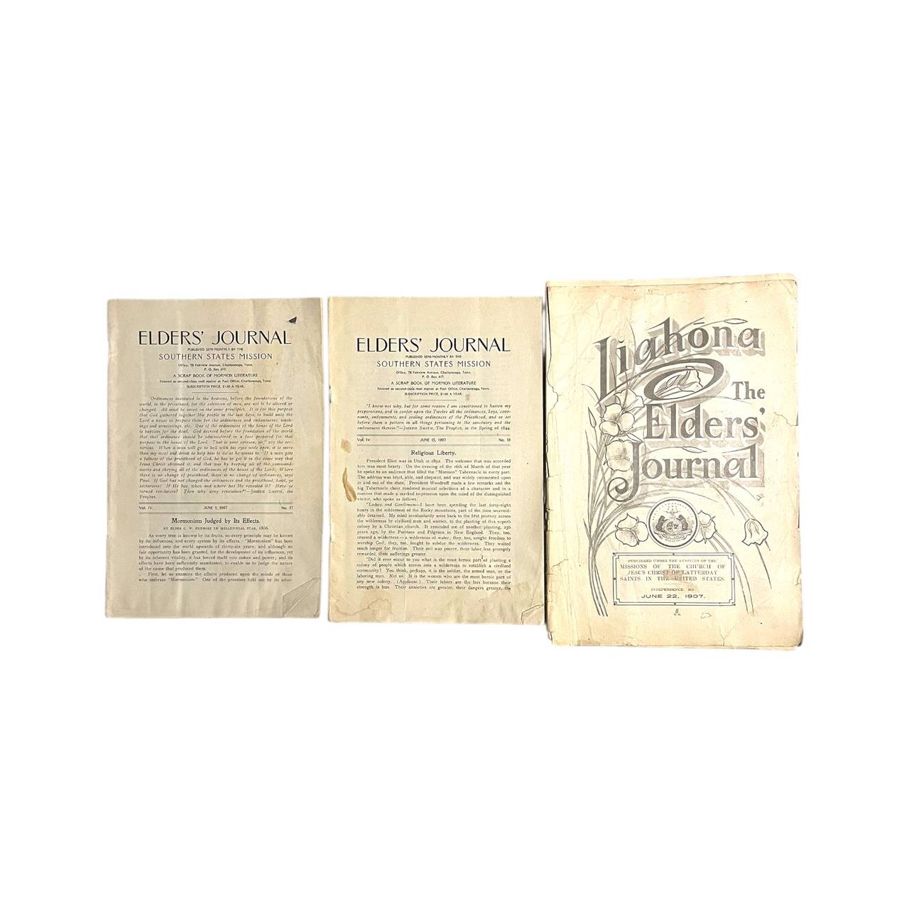 Elders' Journal of the Southern States Mission / Liahona The Elders' Journal 1907 Issues