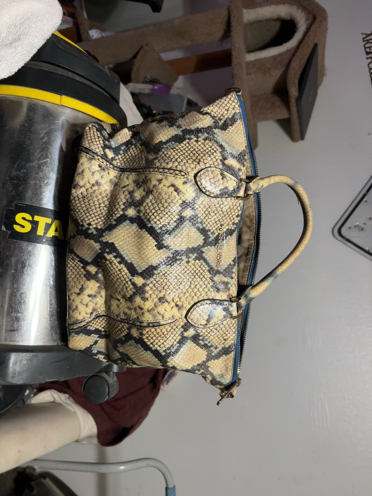 Michael Kors Snake Print Satchel Handbag