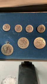 Vintage Sterling Silver Monogrammed Blazer Button Set - Image 2