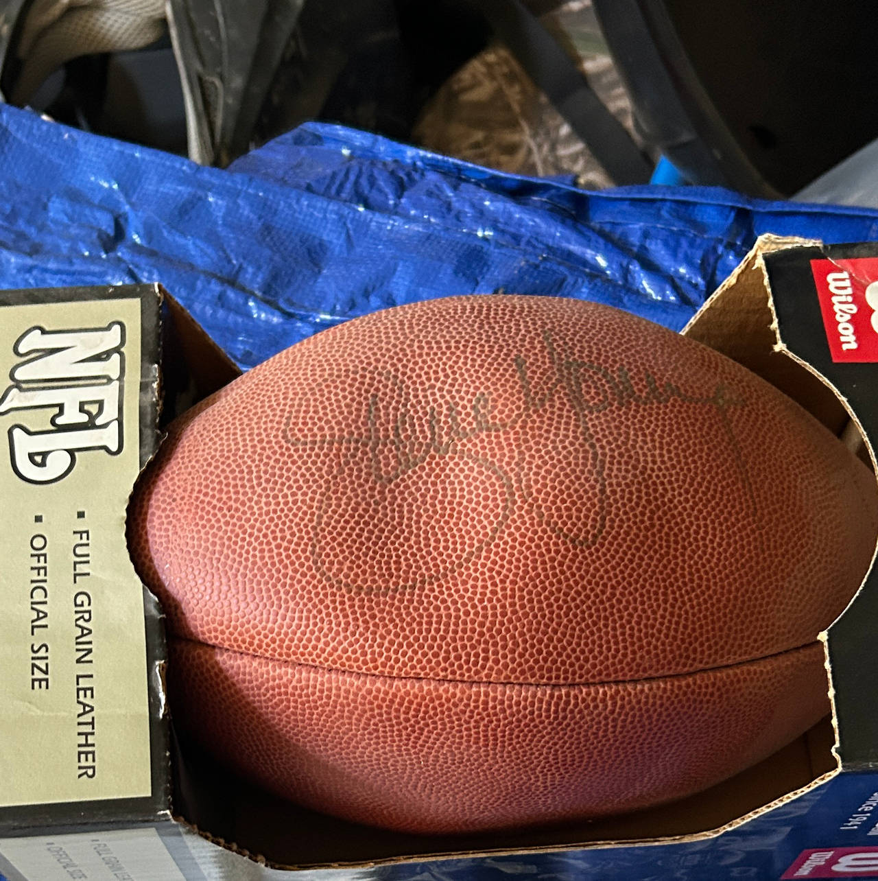 Wilson NFL Official Size Leather Football Signed by Steve Young