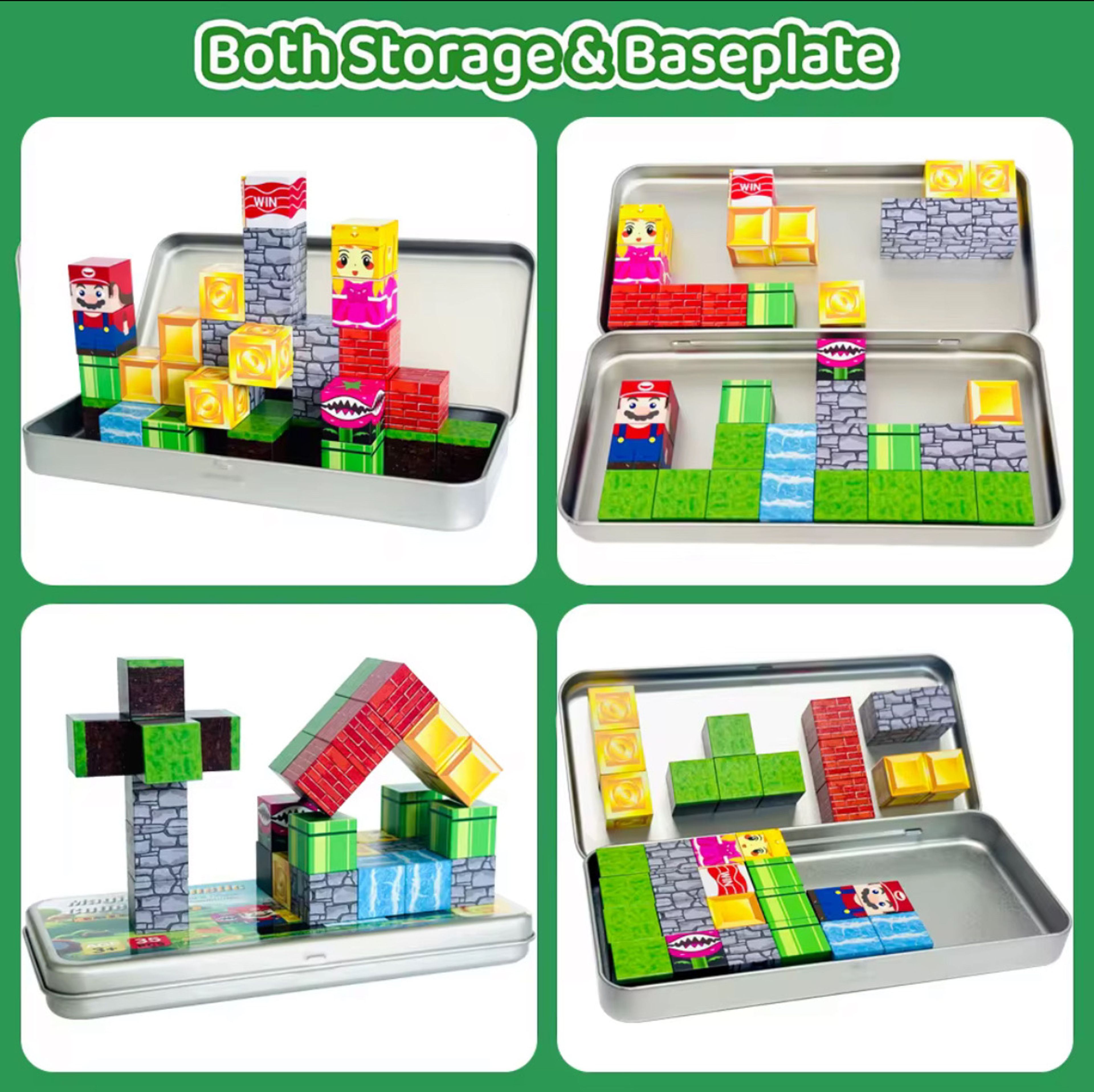Travel Magnet Mario 35PCS Building Blocks Magnetic Cube Educational STEM DIY - Image 4