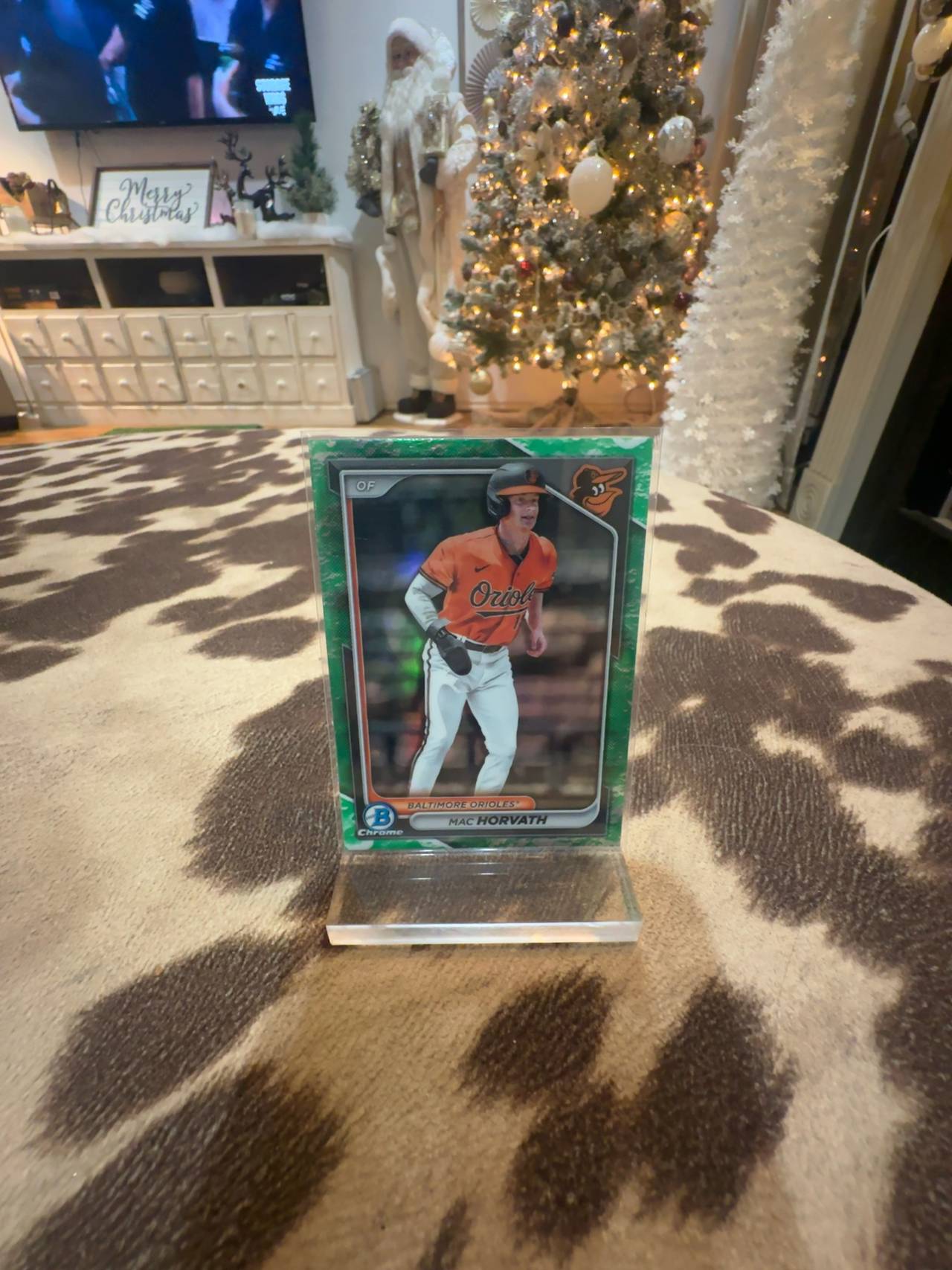 2024 Bowman Chrome Mac Horvath Green Refractor BCP-6 Baltimore Orioles