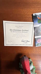 New Lenox Cardinal Figurine with Berries on Snowy Branch original certificate - Image 4