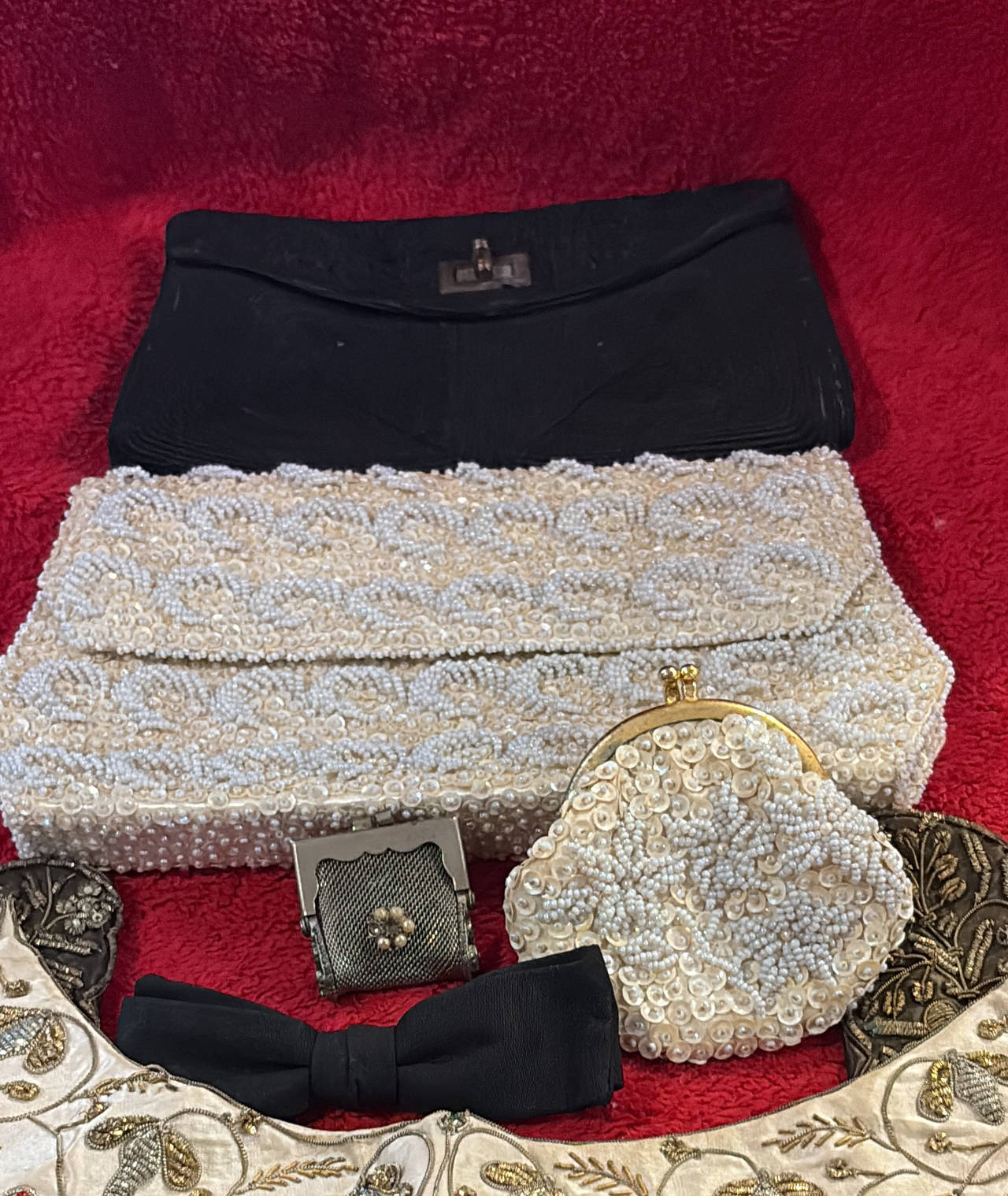 Vintage Beaded Evening Clutch Bag
